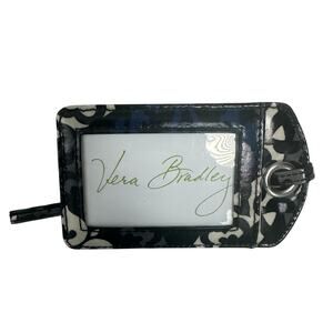 Vera Bradley Canterberry Cobalt Patent Leather Luggage ID Tag Travel Accessory
